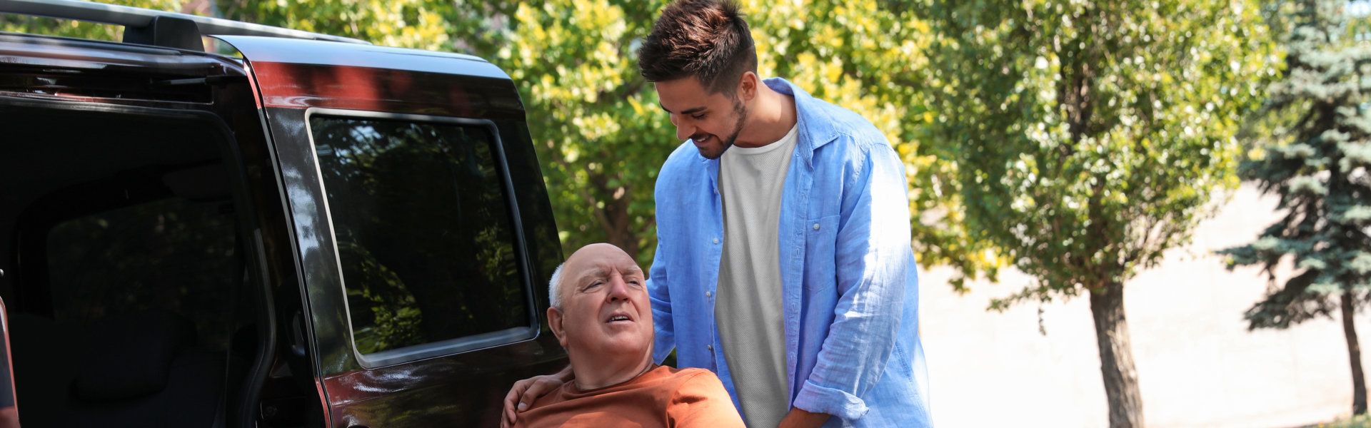 nurse and elder in wheelchair